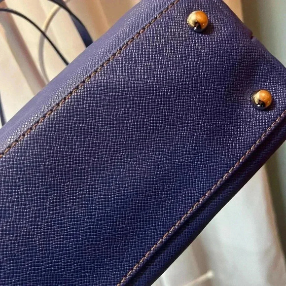 Nine West Royal Blue & Silver Large Tote Purse - Picture 7 of 8